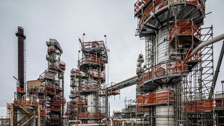 refinery construction site